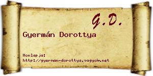 Gyermán Dorottya névjegykártya