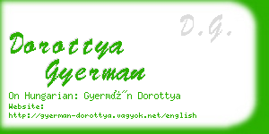 dorottya gyerman business card